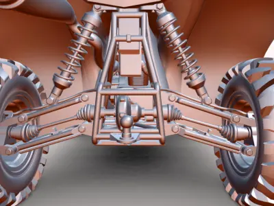 atv 4x4  Low-poly 3D model
