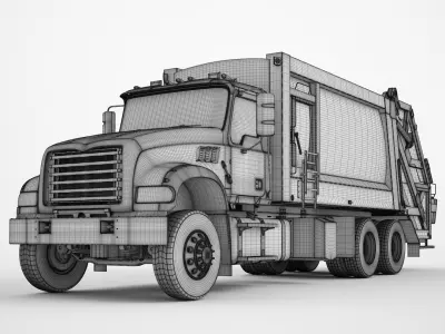 Garbage Truck Generic 02 3D model