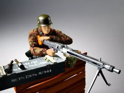 MG-42 machine gun set 3D model