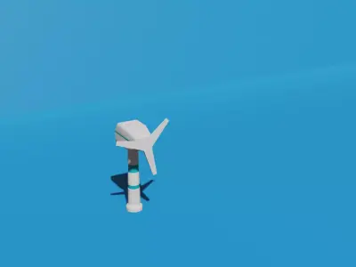 Wind Turbine Free low-poly 3D model purchase