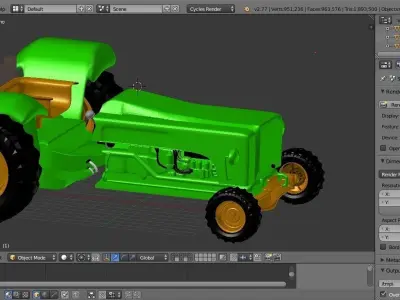 tractor claas Low-poly 3D model