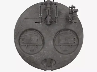 old industrial oven 3D model