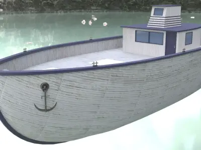 Boat LowPoly Low-poly 3D model