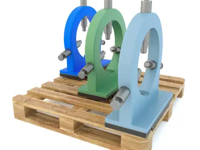 Turning machine tool - Lunette spare part 3D model
