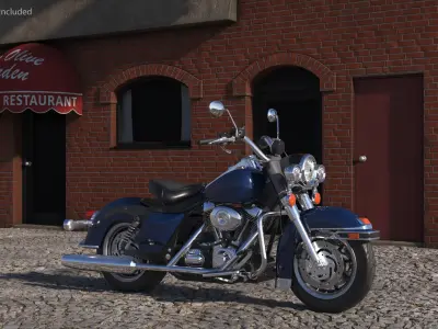 Classic Cruiser Motorcycle 3D model