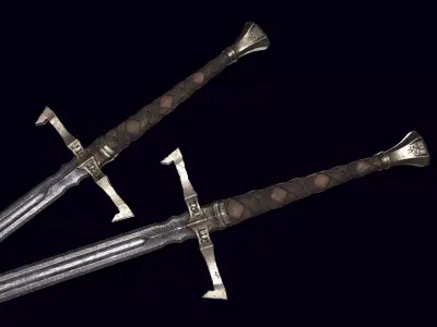 Long Sword Melee Weapon Free low-poly 3D model