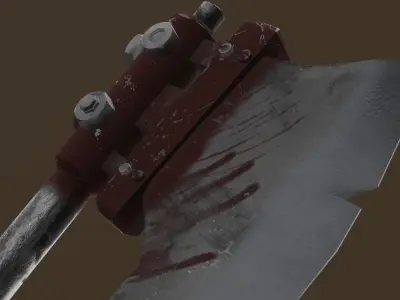 Survivalists axe PBR Low-Poly Game READY -2 Low-poly 3D model