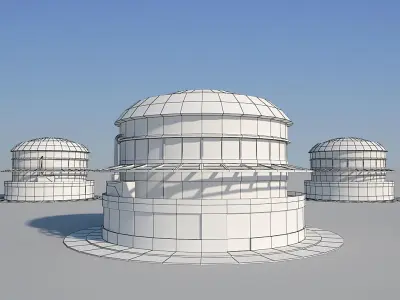 Industrial Building 05 Low-poly 3D model