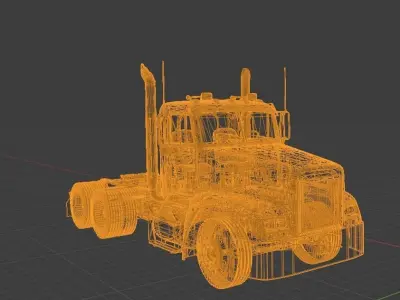  1997 Freightliner FLD 120 Day Cab 3D print model