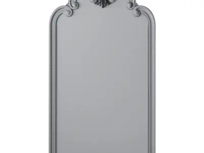 Fransk Antik Helkroppsspegel 108x185cm Guld Louis 3D model