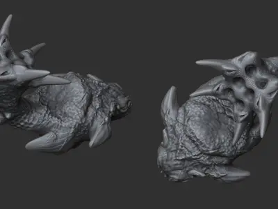 monster sea worm alien scifi  3D model