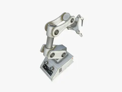 Robotic Hand A05 White - Machinery Industrial Design Low-poly 3D model