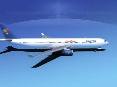Airbus A330-300 Egypt Air 3D model