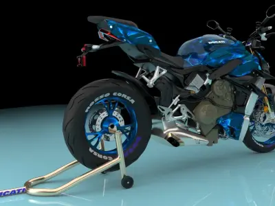 ducati yamaha motorcycle 3D model