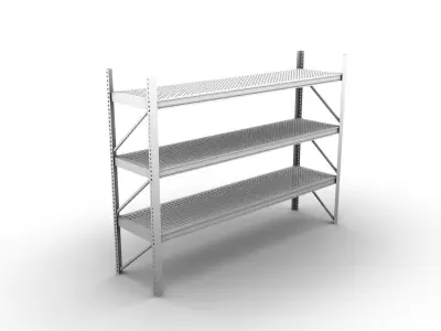 Regal metal shelving rack 3D model