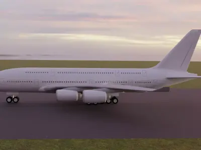 Airbus A380-800 Aircraft 3D model purchase