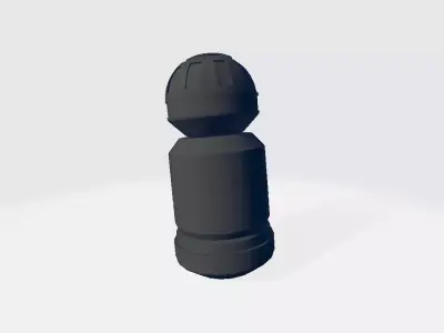 Granade plastic bottle Low-poly 3D model