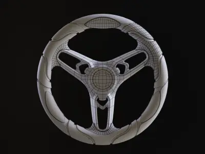 Racing Steering Wheel car  boat 3D model