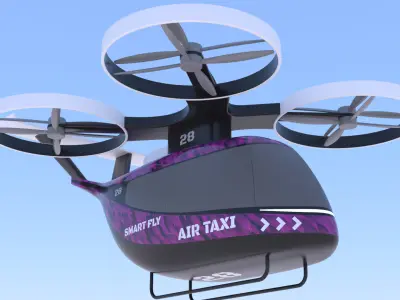 Air taxi 2025 PBR 3D model