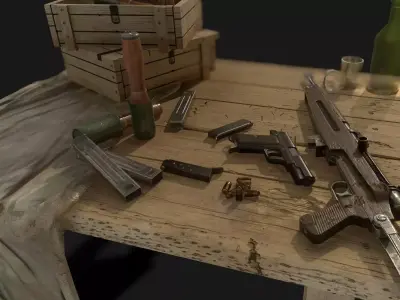 Hungarian Army Weapons from WW2 3D model