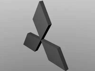 mitsubishi logo 3D model by dragosburian