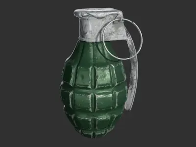 Hand grenade Low-poly 3D model shop