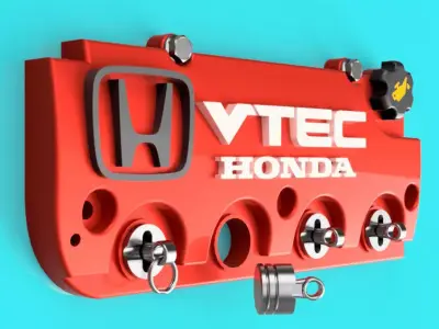 Valve Cover Key Holder  Engine Style Wall Key Organizer   3D print model