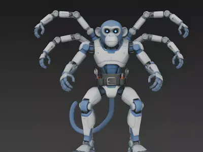 Robotic Maintenance Monkey 3D Model Low-poly 3D model