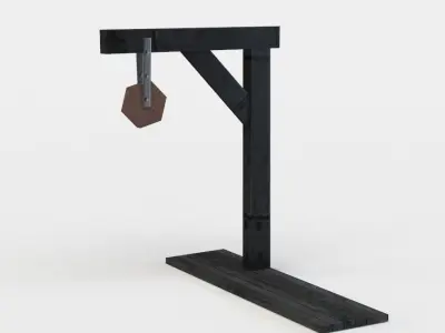 Wooden crane Low-poly 3D model buy