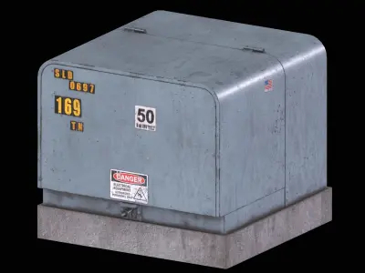 Electrical Box Low-poly 3D model buy