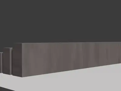 Rectangular Concrete Beam Collection Free 3D model