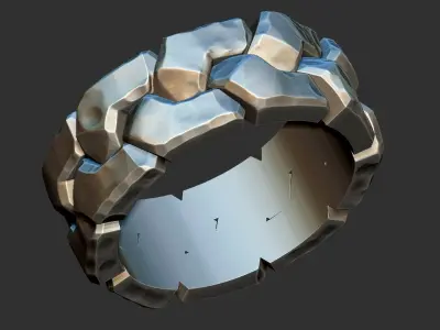 Rustic Braided Chain Ring 3D print model