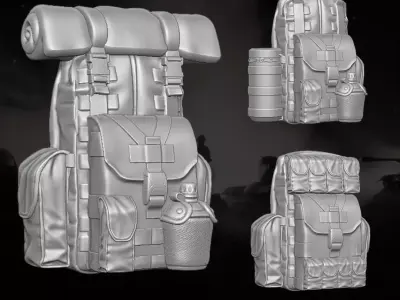 Backpacks Collection 3D printable files for Action Figures 3D print model