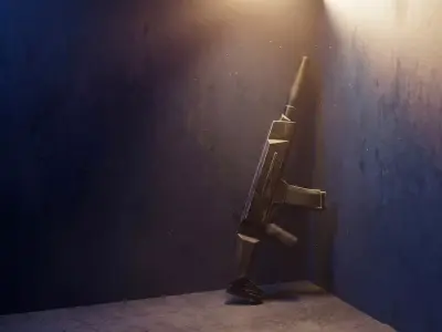 Modern Modular Assault Rifle  Game Ready PBR Low-poly 3D model