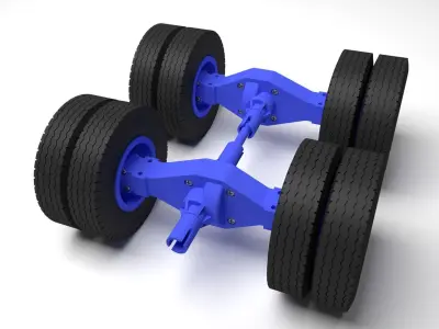 double axle for rc truck 3D print model