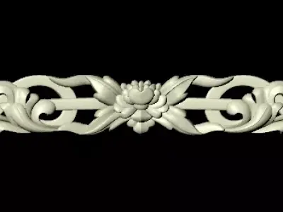 Central decor ornament for furniture 3D model 1148