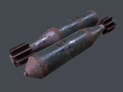 Mortar Projectile 60mm M83 3D model