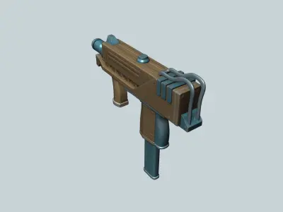 Sci-Fi MAC10 - Submachine Gun - Gun Weaponry Low-poly 3D model