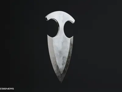 Push Dagger Knife 3D model