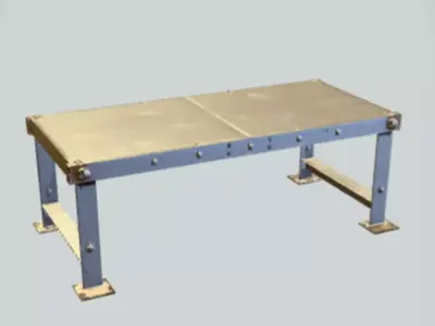 Industrial metal table 3D model
