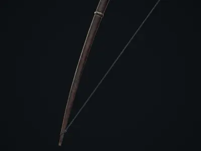 Medieval Weapon Bow and Arrow -PBR- Game Ready Low-poly 3D model