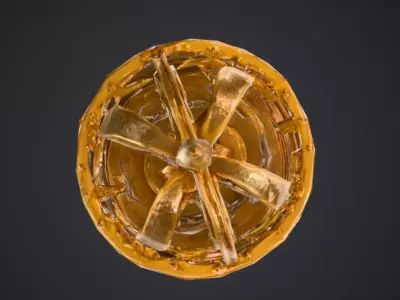 Antique Astronomical Orrery Low-poly 3D model