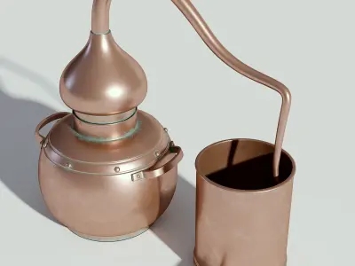 Copper Distiller Vintage 3D model