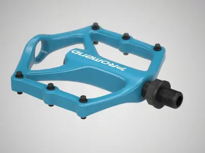 PROMEND MTB CNC Pedal Blue Low-poly 3D model