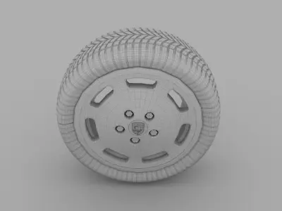 Porsche Wheel 3D model Subdivision ready