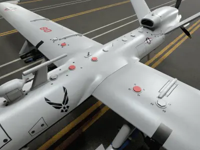 MQ9 Ripper Low-poly 3D model