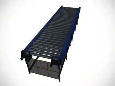 Tray Conveyor Setup Low-poly 3D model