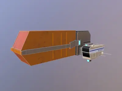 Security SpaceShip Low-poly 3D model