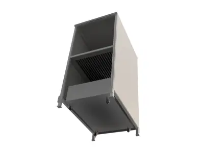 GRILLED PARTS CLEANING CABINET Low-poly 3D model