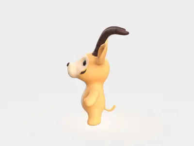Little animal baby - Antelope cute - Character025  Low-poly 3D model